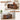 Walnut 39" Oval Entryway 3-Tier Wooden Shoe Bench with 2 Hidden Side Compartments