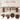 Walnut 42"-120" Kitchen Extendable Oval Dining Table for 4-14 with Fluted Pedestal Base & Reinforced Metal Support Leg