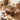 Walnut 43.3''-74.8'' Extendable Kitchen Dining Table for 4-8 with Removable Leaves & Fluted Base Circle