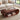 Walnut 47'' Oval Coffee Table 2-Tier Center Table with Storage Shelf