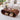Walnut 47'' Oval Coffee Table 2-Tier Center Table with Storage Shelf