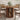 Walnut 47 inch Round Kitchen Dining Table for 4 
