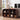 Walnut 55.1" L Low Wooden Bookcase 8 Cube Storage Organizer with Curved Edge