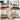 Collage of different types of wooden console tables in various room settings.