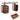 Walnut 55" Electric Standing Desk Wood Sit Stand Desks with 3 Drawers and Storage Shelf