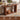 Walnut 63" Long Wooden 2 Tier Behind Couch Console Table with Storage and U-Shaped Base