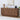 Wooden sideboard with decorative items in a room setting