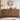 Wooden sideboard with decorative items in a living room setting