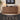 Wooden sideboard with decorative items and a digital clock above it, with text 'Multi-Scenes' and icons below.