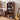 Walnut 63'' Tall 5 Tier Large Record Player Stand Storage Cabinet with Adjustable Shelves
