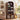 Walnut 63'' Tall 5 Tier Large Record Player Stand Storage Cabinet with Adjustable Shelves
