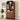 Walnut 70" Tall Arched 6-Tier Bookcase with Floral Doors and Tip-Over Kit Included