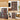 Collage of a wooden bookshelf in various rooms with text 'Versatile Storage Solution'.