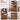 Walnut 71" Tall Arched 5 Tier Fluted Freestanding Bookshelf with Scalloped Doors