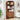 Walnut 71" Tall Arched 5 Tier Fluted Freestanding Bookshelf with Scalloped Doors