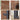 Four-panel close-up collage of a wooden cabinet or sideboard, showing the high-quality MDF wood grain, a softly curved top edge, a black metal latch mechanism, and heavy-duty door hardware. Text labels appear at the bottom of each panel.