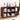 Walnut 8 Cube 2-Tier Wooden Bookcase Floor Standing Storage Shelf with Rounded Corners and Anti-Tip Kit