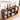 Walnut 8 Cube 2-Tier Wooden Bookcase Floor Standing Storage Shelf with Rounded Corners and Anti-Tip Kit
