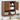 Walnut Bathroom Hanging Wood Fluted Storage Cabinet with Adjustable Shelf