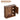 Wooden cabinet with dimensions labeled on a white background