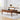 Wooden coffee table with lift-top design in a living room setting.