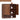 Wooden wall cabinet shown with open doors and overlaid product dimension labels and weight icons, on a white background with a brown header reading Product Dimensions.