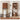 Walnut Freestanding Over Toilet Storage Rack Wall-Anchored Wooden Storage Cabinet