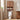 Walnut Mid Century Bathroom Cabinet Over Toilet with Fluted Door and Adjustable Shelves