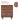 Wooden dresser with anti-tip kit feature on a white background