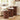 Walnut Mid Century Modern Fluted Round Nesting Coffee Table Set of 3