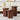 Walnut Mid Century Modern Fluted Round Nesting Coffee Table Set of 3