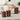 Walnut Mid Century Modern Fluted Round Nesting Coffee Table Set of 3