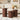 Walnut Mid Century Modern Fluted Round Nesting Coffee Table Set of 3