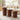 Walnut Mid Century Modern Fluted Round Nesting Coffee Table Set of 3