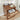 Walnut Mid Century Modern Wood Rustic Nightstand Side Table with Linen Drawers & 3 Drawers