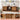 Walnut Modern Curved Profile TV Stand for 55/60/65 Inch with Arched Doors and Adjustable Shelf