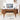 Walnut Modern Fluted Wood Home Office Oval Desk with Sliding Tambour Door and Drawer