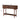 Walnut Modern Narrow Sofa Console Table with Storage and Sliding Door