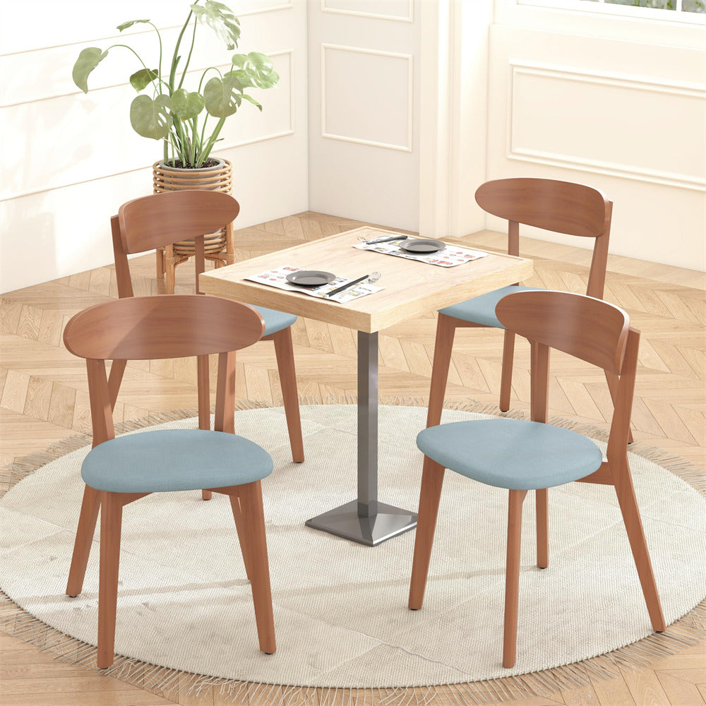 Walnut Solid Wood Dining Chairs Set of 4