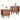 Two walnut wooden nightstands with decorative carvings on a white background