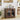 Wooden cabinet with glass doors displaying kitchen items in a home setting