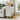 White Narrow Side Table Wood Nightstand with Charging Station & Storage