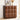 Walnut Mid Century Modern Credenza Wood Storage Cabinet Sideboard with Plaid Pattern