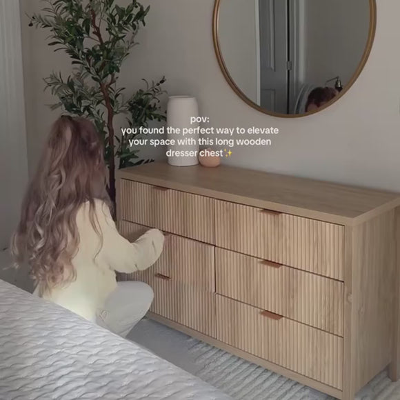 wood 6 drawers dressers video