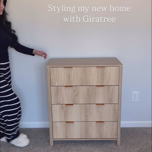Modern Farmhouse Wood 4 Drawer Dressers Video